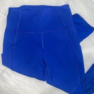 LULULEMON Goal Crusher Crop - Harbor Blue